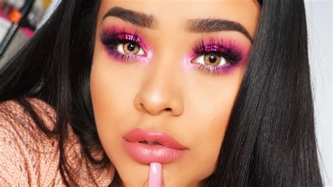 Bright Pink Valentines Day Makeup Tutorial Youtube