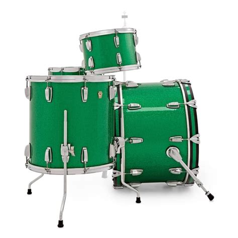 Ludwig Classic Maple 22 3pc Shell Pack Green Sparkle Gear4music