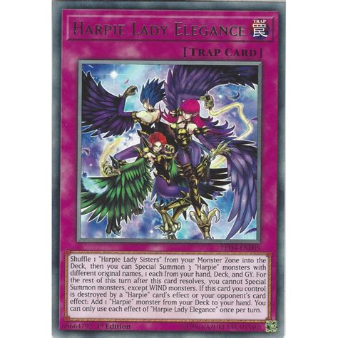 Yu Gi Oh Trading Card Game Yu Gi Oh Harpie Lady Elegance Led4 En005