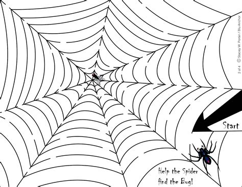 Blu Anchor Spider Maze Activity Sheet 2 Of 4