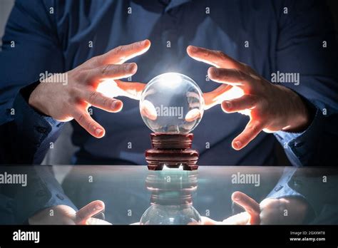 Predicting Future Using Crystal Ball Fortune Teller And Psychic Stock