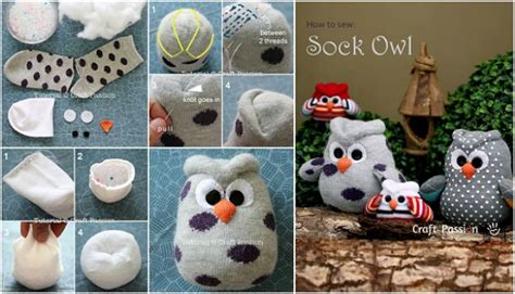 Diy Adorable Sock Owl Diy Socks Owl Sewing Patterns Crafts