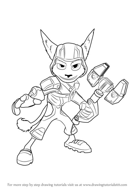 Learn How To Draw Ratchet From Ratchet And Clank Ratchet And Clank Step