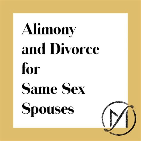 Potential Alimony Complications For Ct Same Sex Couples