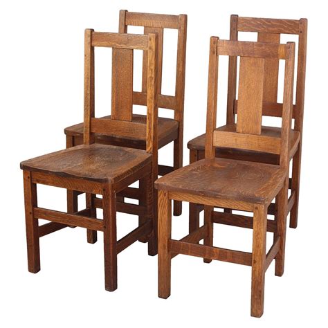 With high, contoured backs, contoured seats and optional arm rests, the arts and crafts chair is designed with your guests comfort in amish arts & crafts dining chair. Set of Four Signed Arts and Crafts Limbert Chairs at 1stdibs
