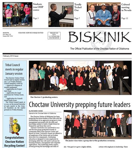Biskinik Newspaper Archive Choctaw Nation Choctaw Nation Choctaw