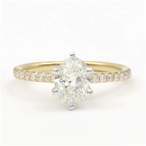 Dainty Diamond Engagement Ring In K White Gold