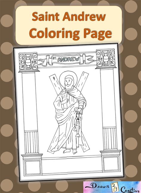 Check spelling or type a new query. Saint Andrew Coloring Page - Drawn2BCreative