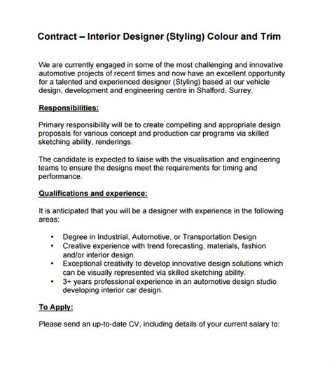 Design Contract Template