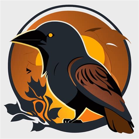 Premium Vector Crow Vector Illustration Art
