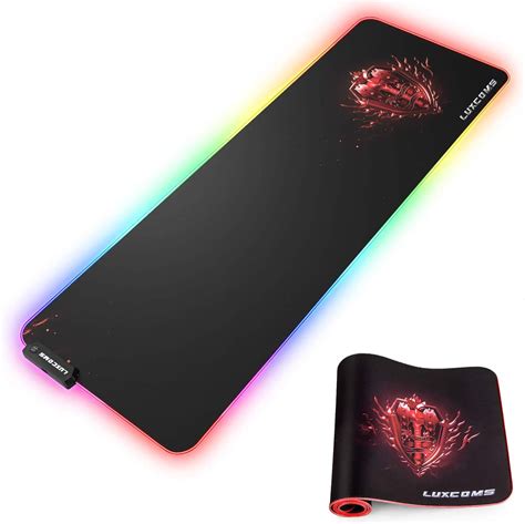 Luxcoms Rgb Soft Gaming Mouse Pad Large Glowing Led Extended Mousepad