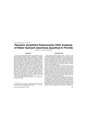 Fillable Online Apms Random Amplified Polymorphic DNA Analysis Of Water