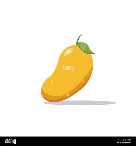 Cartoon Mango Fruit Flat Design Vector Illustration Stock Vector Image