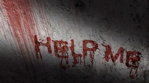 Scary Blood Text Effect With Wall Scrawled With Blood