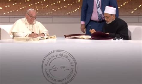 Pope Francis Signs Historic Covenant With Islam Cristo La Verdad
