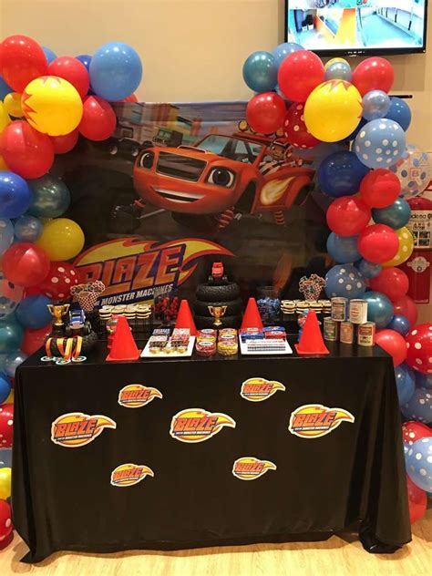Blaze And The Monster Machines Birthday Party Ideas Photo 1 Of 23