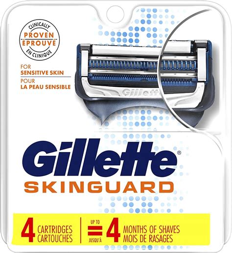 Gillette Skinguard Sensitive Lot De 4 Lames De Rasoir Aloe 4 Lames