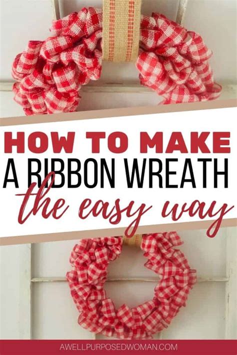 How To Make A Ribbon Wreath The Easy Way A Well Purposed Woman