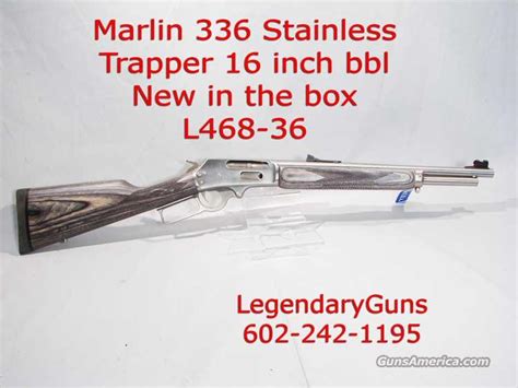 Marlin 336 3030 Stainless Trapper For Sale At