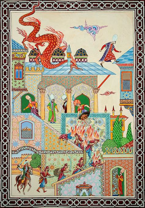 Turkish Art Mughal Paintings Miniature Painting
