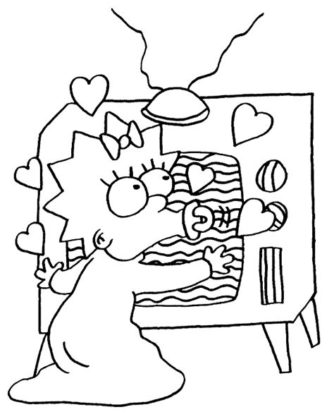 Maggie Simpson Coloring Page To Print
