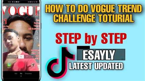 How To Do The Vogue Trend On Tiktok Vogue Challenge On Tiktok Full