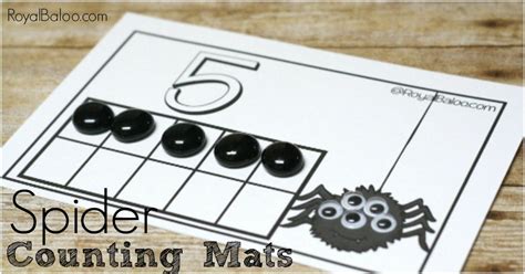 Spooky Spider Counting Mats for Math Practice - Royal Baloo