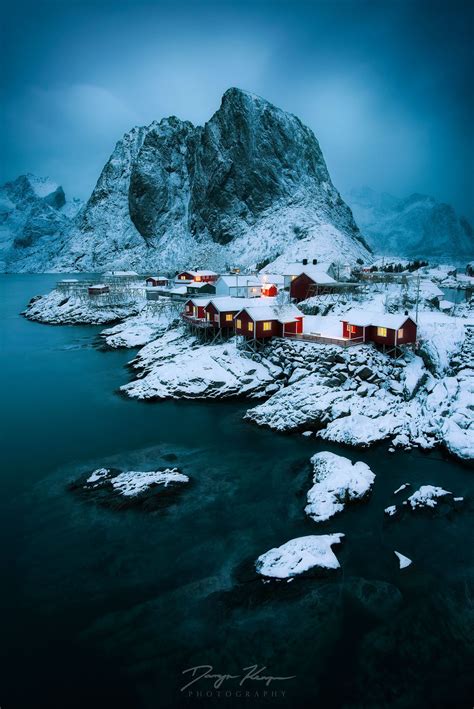Storm At Hamnoy After Heavy Snow There Was A Gap In The Weather