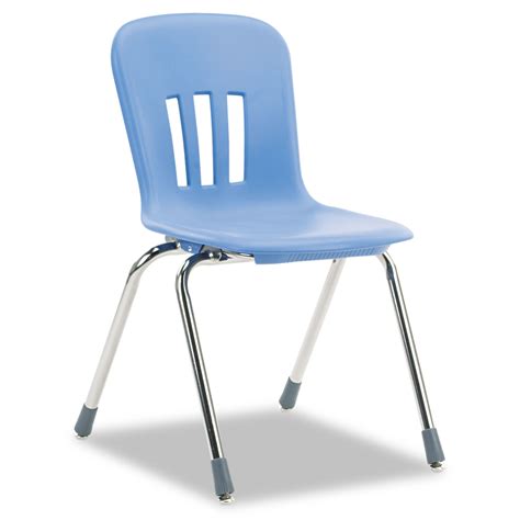 Virco® Metaphor Series Classroom Chair 18 Seat Height Blueberry Chrome 4 Carton National