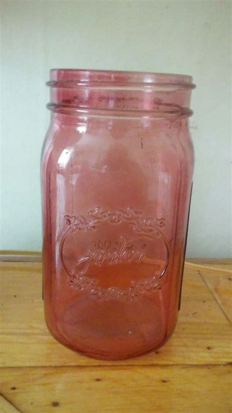 ~ Vintage Jardin Pink Mason Jar ~ Vintage ~ Mason Jars ~ Masonjarmaven