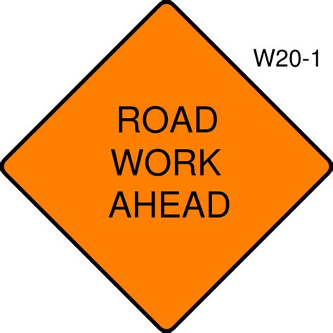 Road Work Ahead Sign Clip Art At Vector Clip