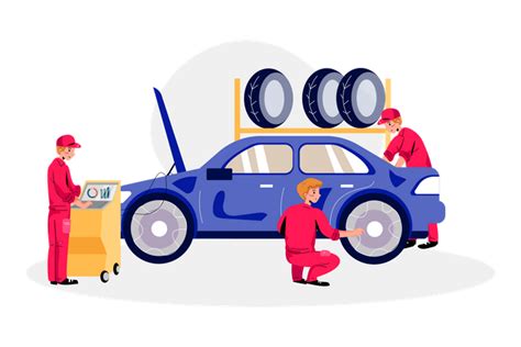 Best Premium Car Service Or Car Maintenance Illustration Download In