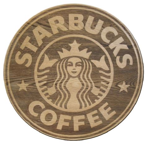 Starbucks Coffee Wood Sign Engraved Engraved Items Custom