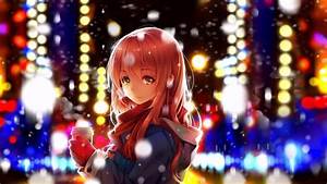 Wallpaper, Anime, Girls, Snow, Winter, Original, Characters