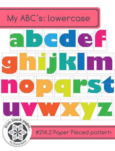 My Abcs 3 Inch Lowercase Alphabet Quilt Pattern 2142 Etsy Paper