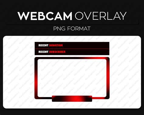 Red Black Webcam Frame Overlay Webcam Border Custom Twitch Etsy