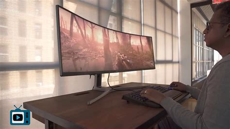 The Largest Gaming Monitor In The World Watch The 49 Inch Screen