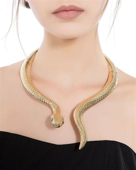 Snake Choker Necklace Costume Halloween Statement Snake Jewelry For