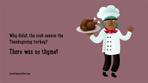No Thyme Funny Thanksgiving Zoom Background — Learn Funny Jokes