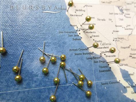 Highly Detailed World Map Push Pin T For Newlyweds Etsy