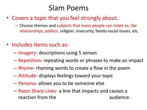 How To Write Slam