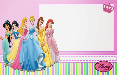 Disney Princess Free Printable Invitations Or Photo Frames Oh My
