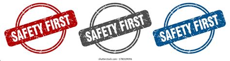 Safety First Stamp Safety First Sign Stock Vector Royalty Free