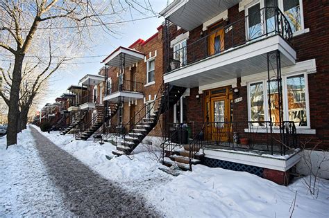 Residential Area Of Montreal City In Winter Photograph By Pierre