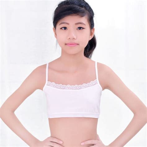 Young Girls Cotton Bra Puberty Teenage Soft Lace Underwear Training Bra 8 15y W Ebay