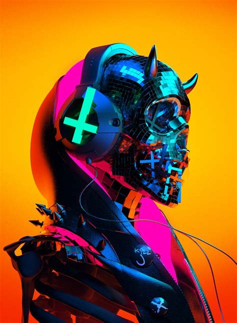 Auʇıɔɥɹısʇ On Behance Cyberpunk Art Cyberpunk Aesthetic Neon Art