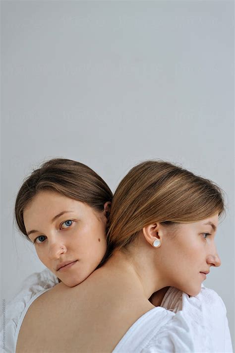 Sensual Portrait Of Two Beautiful Twins Blondes By Stocksy Contributor Ivan Ozerov Stocksy