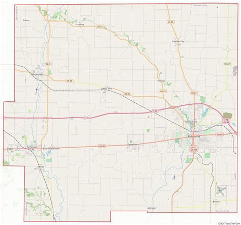 Map Of Wayne County Indiana