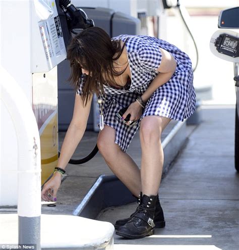 Daisy Lowe Almost Reveals Too Much In Gingham Dress In Los Angeles