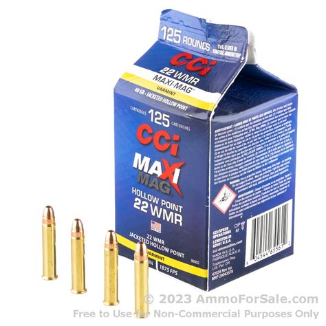 125 Rounds Of Discount 40gr Jhp 22 Wmr Ammo For Sale By Cci